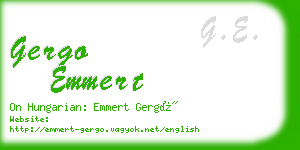 gergo emmert business card